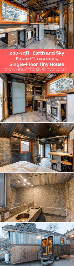 200-sqft "Earth and Sky Palace" Luxurious, Single-Floor Tiny House