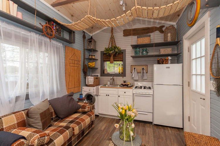 200 sqft Cape Cod Tiny Home by Viva Collectiv - Living Room