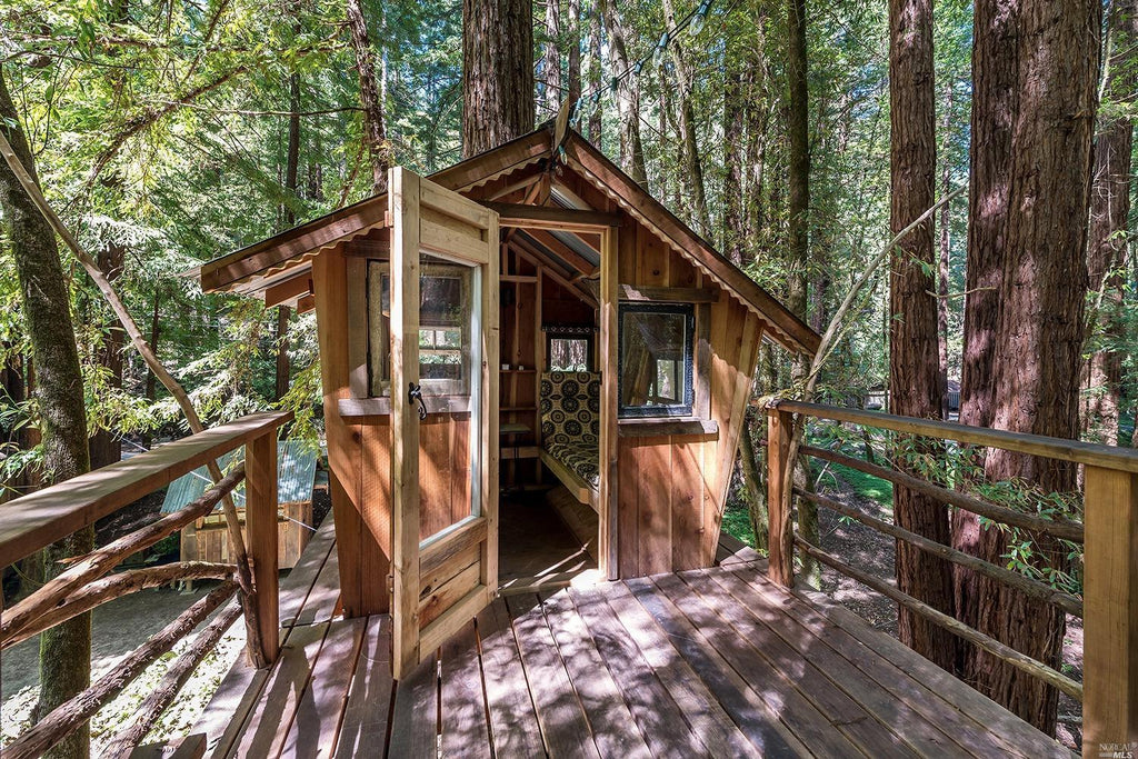 Tiny Redwood Cabin and Treehouse with Zip lines in Monte Rio, California