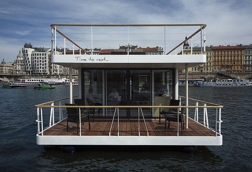 The 323-sqft No1 Living 40’ Houseboat in Prague, Czech Republic