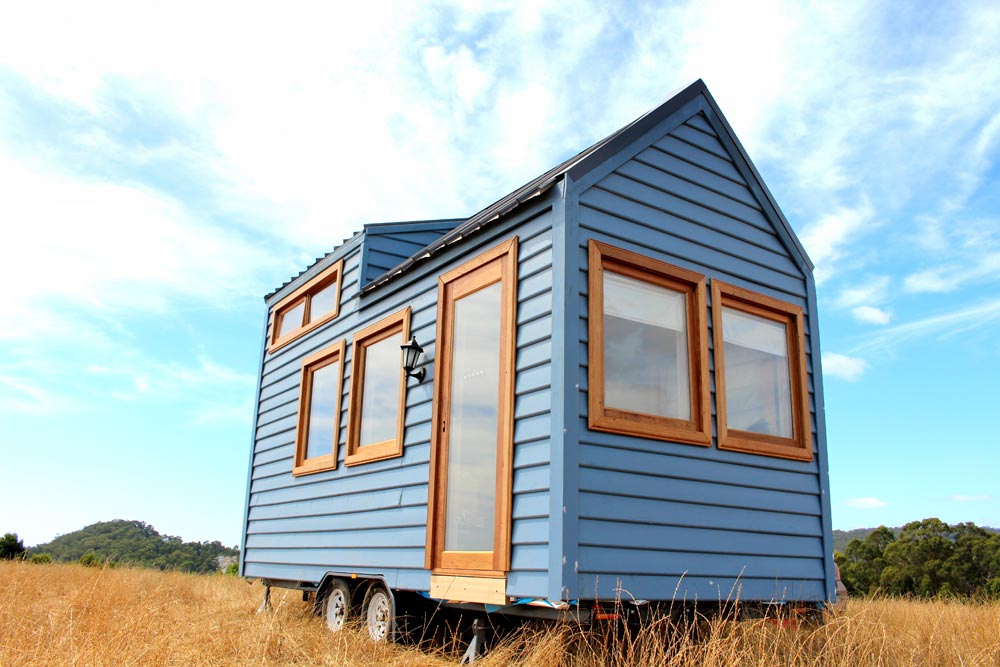 18’ “Colonial Blue” Tiny House on Wheels by Wagonhaus Co.