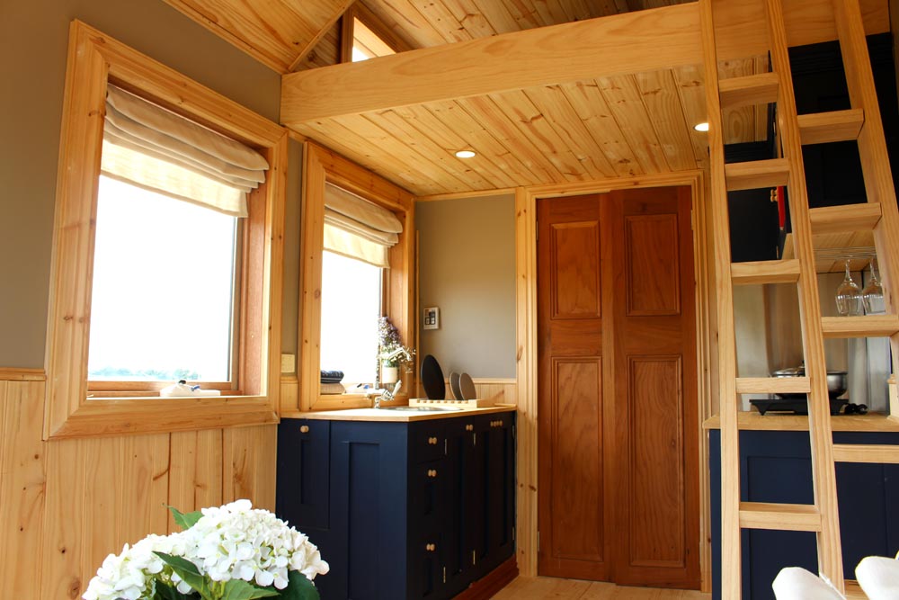 18’ “Colonial Blue” Tiny House on Wheels by Wagonhaus Co.