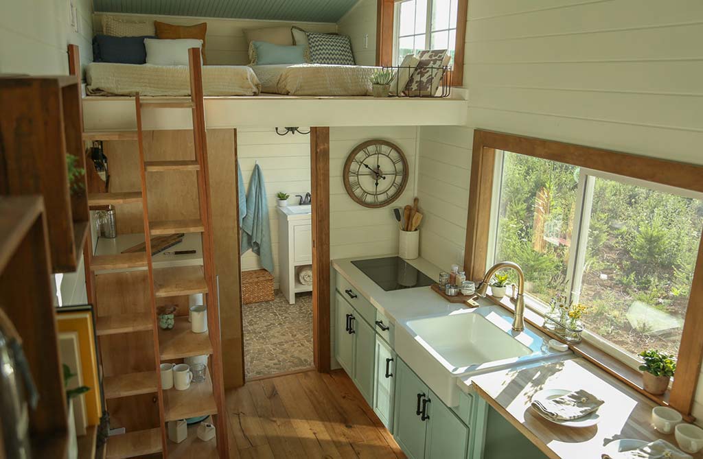 “Rustic Farmhouse” Tiny House on Wheels by Tiny Heirloom