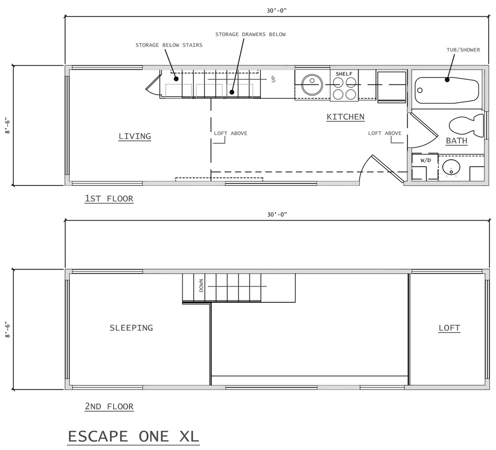 388-sqft “Escape One XL” Tiny Home on Wheels by Escape Homes