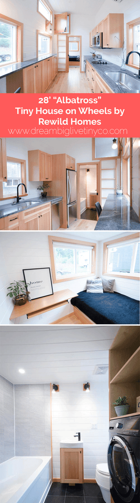 28’ “Albatross” Tiny House on Wheels by Rewild Homes