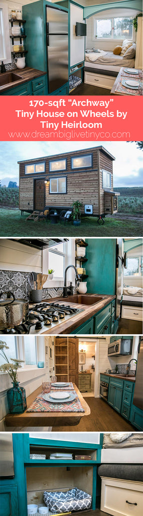 170-sqft “Archway” Tiny House on Wheels by Tiny Heirloom