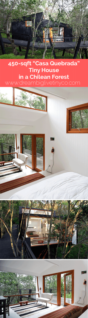 450-sqft "Casa Quebrada" Tiny House in a Chilean Forest