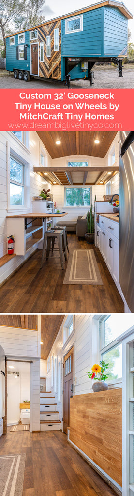 Custom 32' Gooseneck Tiny House on Wheels by MitchCraft Tiny Homes