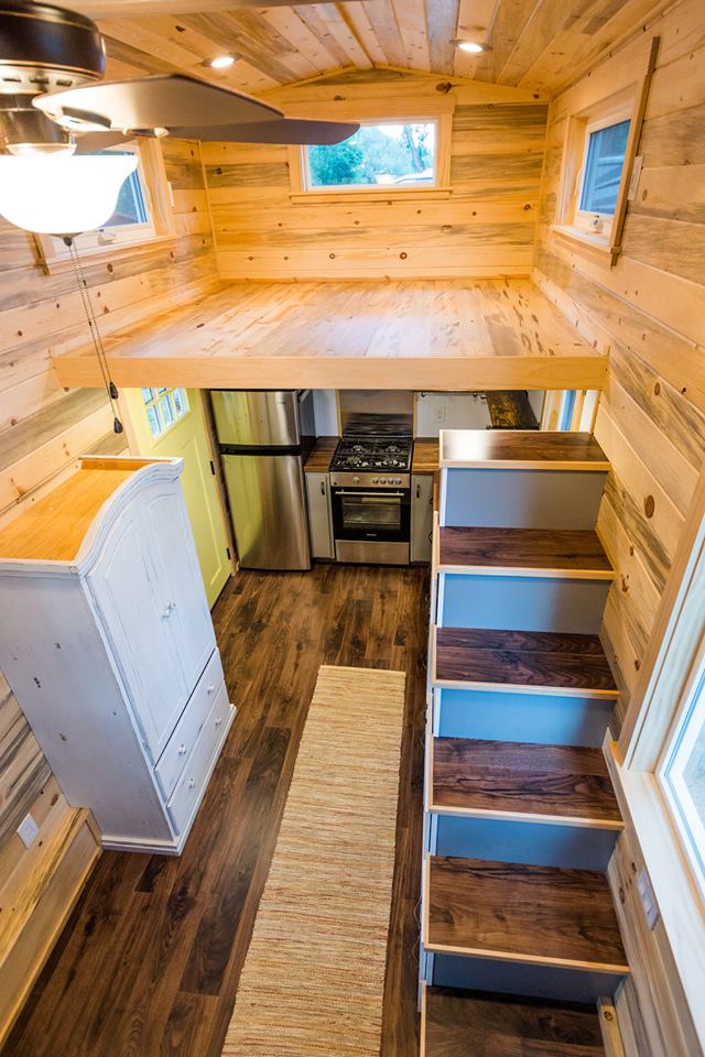 24' Custom Tiny House on Wheels by Mitchcraft Tiny Homes- Storage Loft