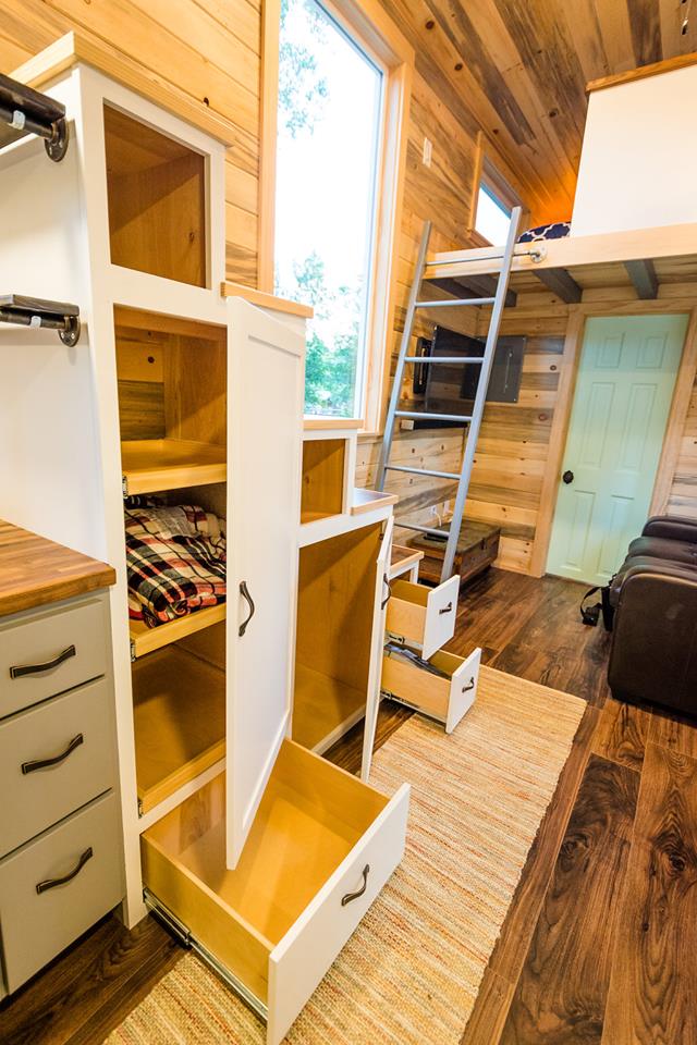 24' Custom Tiny House on Wheels by Mitchcraft Tiny Homes- Stairs