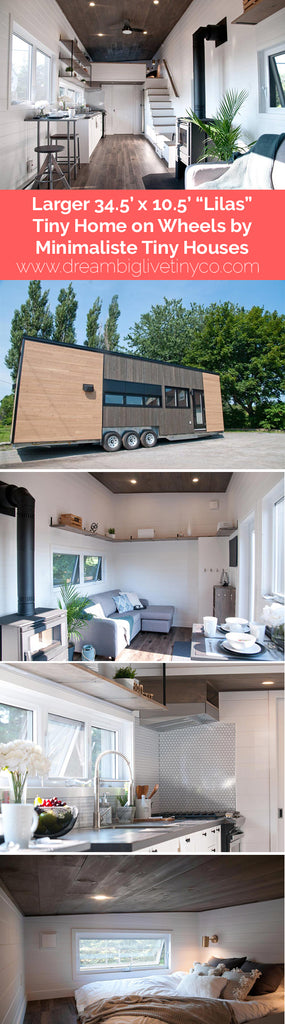 Larger 34.5' x 10.5' "Lilas" Tiny Home on Wheels by Minimaliste Tiny Houses