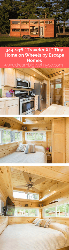 344-sqft “Traveler XL” Tiny Home on Wheels by Escape Homes