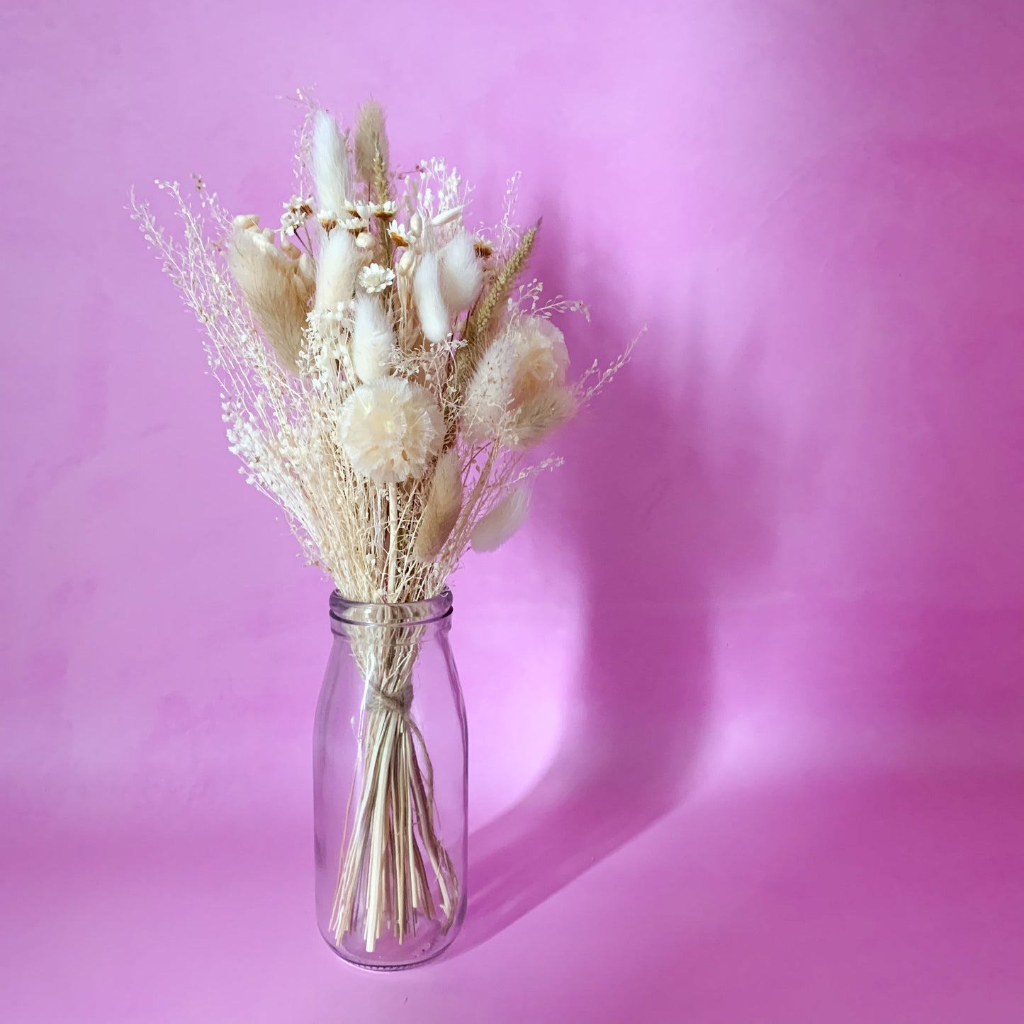 Buy Pink & Clay Colour Dried Flower Bouquet - BloomyBliss