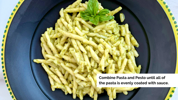 Gently combine Pasta and Pesto - away from heat!