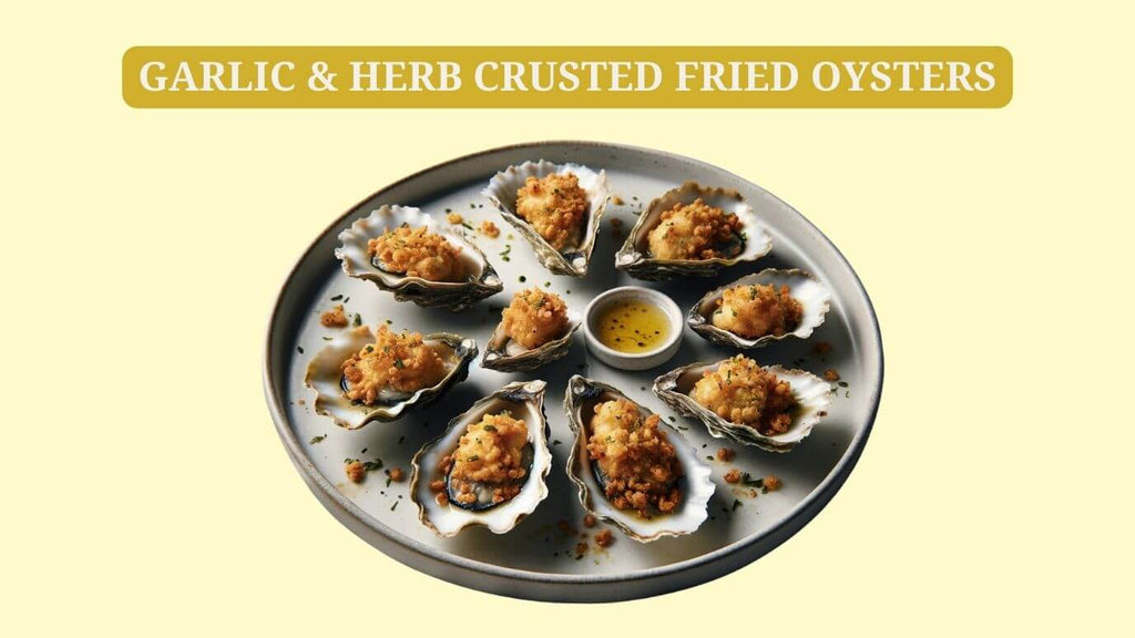 garlic and herb crushed fried oyster recipe