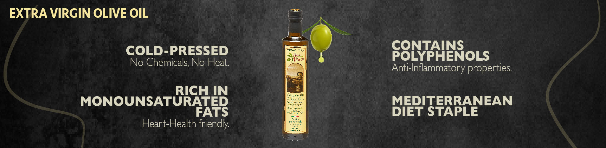 Papa Vince Olive Oil Extra Virgin - Unblended, Family Harvest, High in Polyphenols, Single Estate, First Cold Pressed, Sicily, Italy, Peppery Finish, Unfiltered, Unrefined
