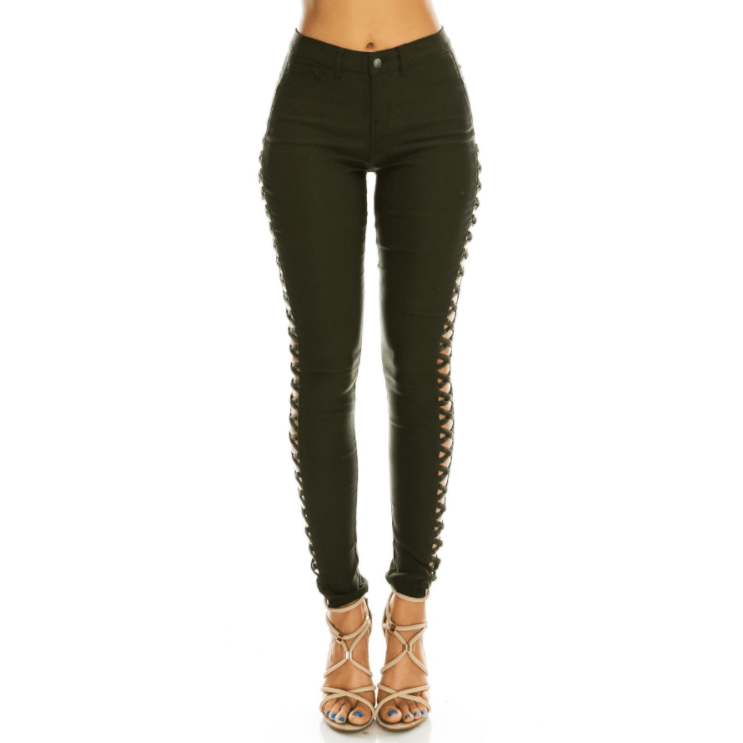 FINAL SALE - Daring™ Stretched Pants with X's Sides - TaraLey