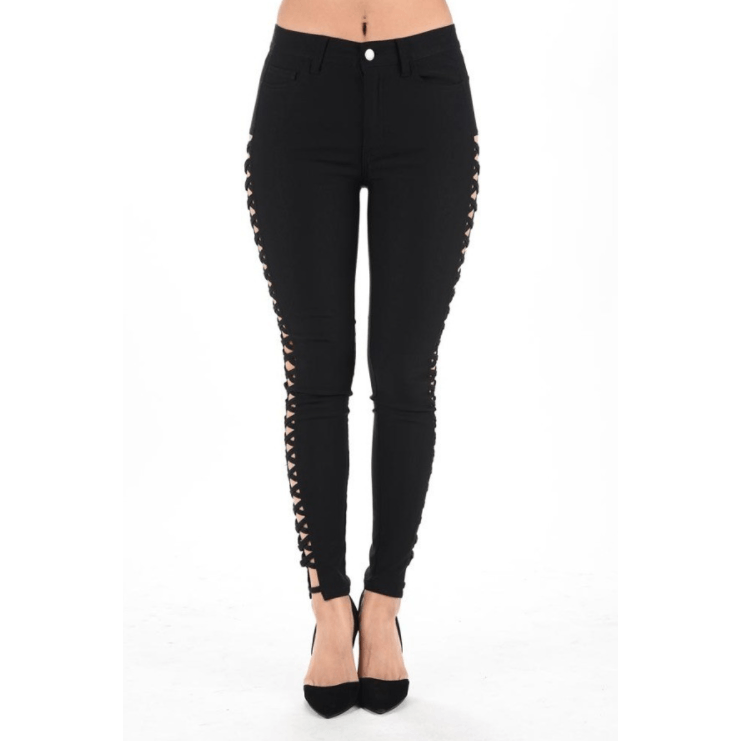 FINAL SALE - Daring™ Stretched Pants with X's Sides - TaraLey