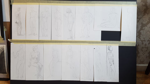 final critique day_overview of work 02 life drawings