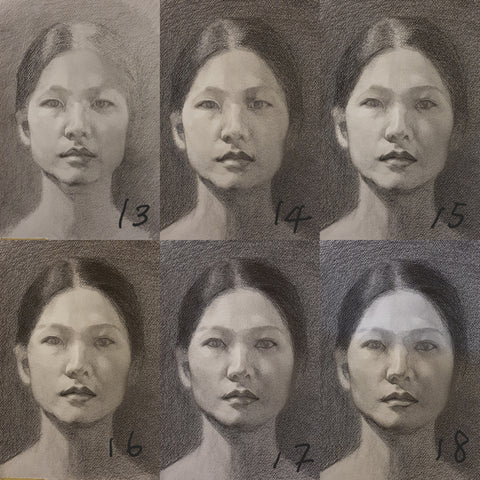 self portrait steps 13-18