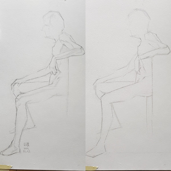 shortpose sitting pose man