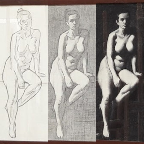 figure drawing Step by step Florence Academy of art