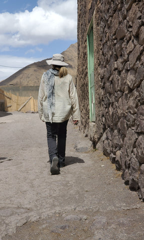 Margit walking through the High Atlas mountains.