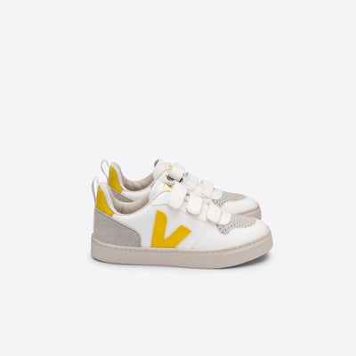 Veja Kids Shoes, V-10 Velcro - White Sari – Swanky Boutique