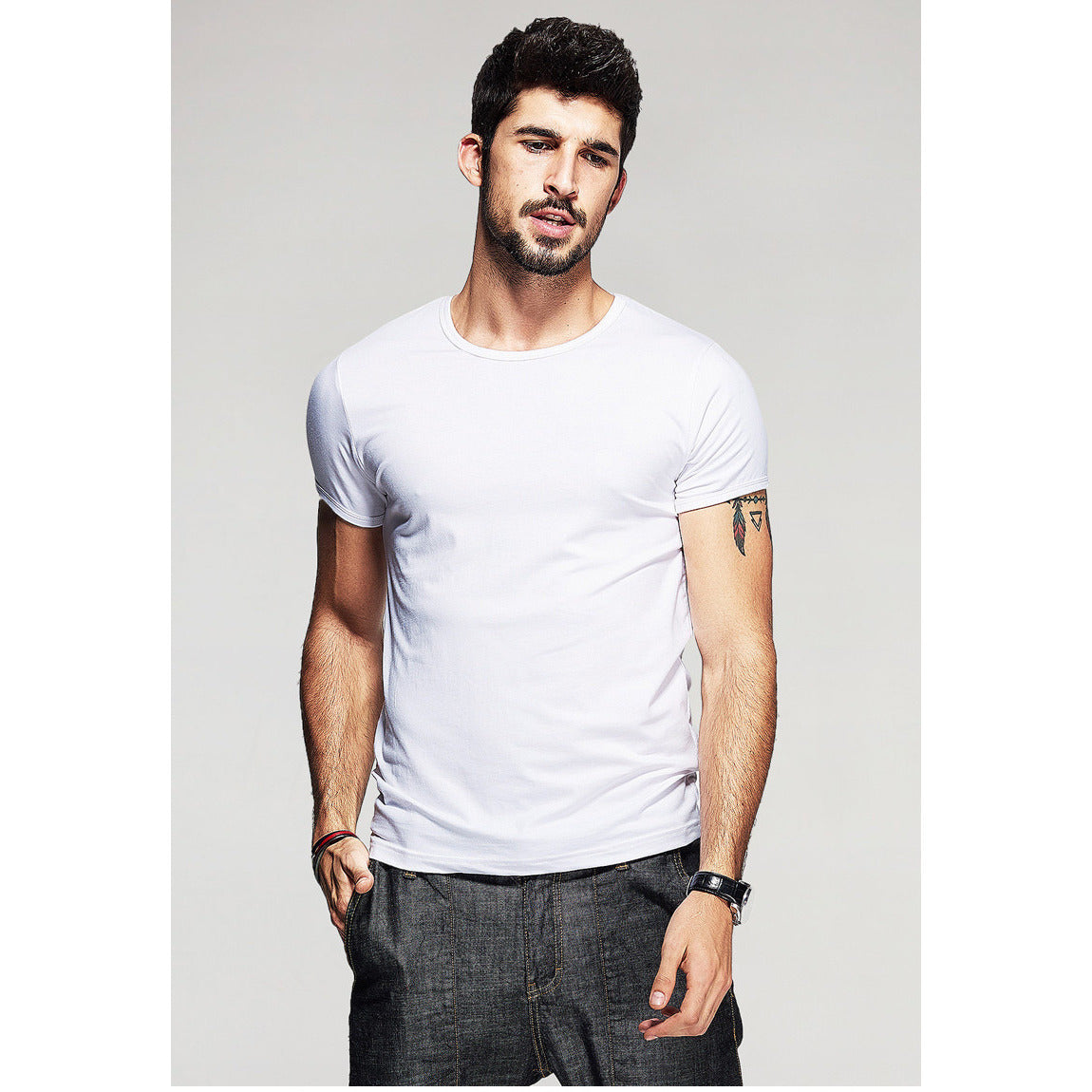 slim fit white tees