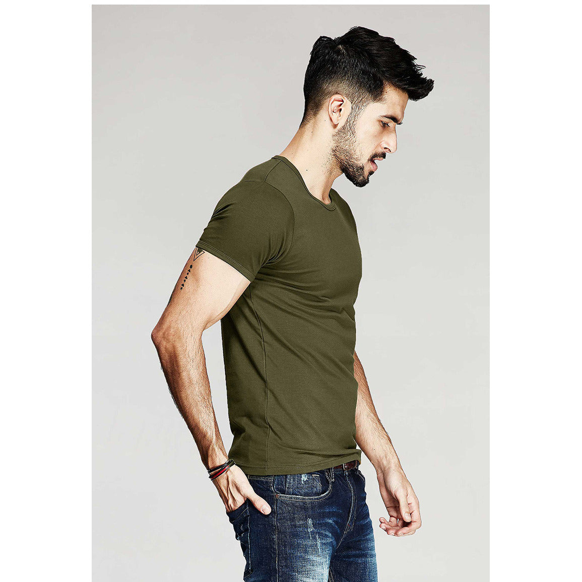 army green t shirt mens