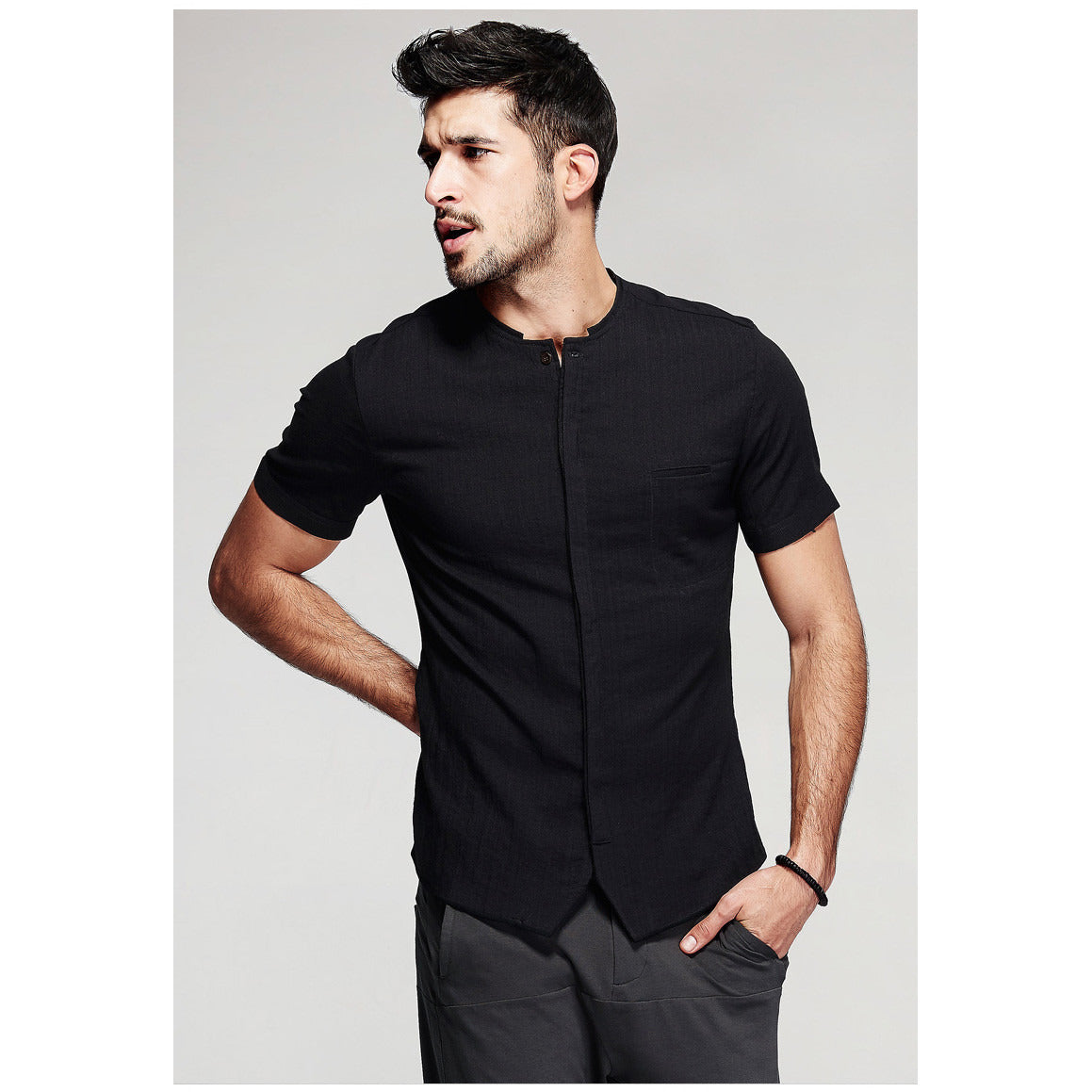 Gab Short Sleeve Black Shirt | Haberfasher