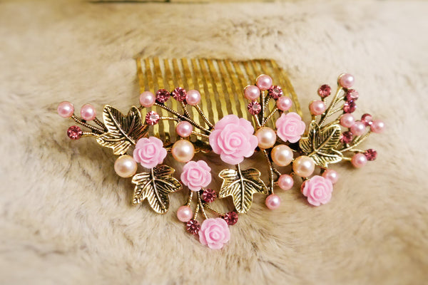 pink flower accessories