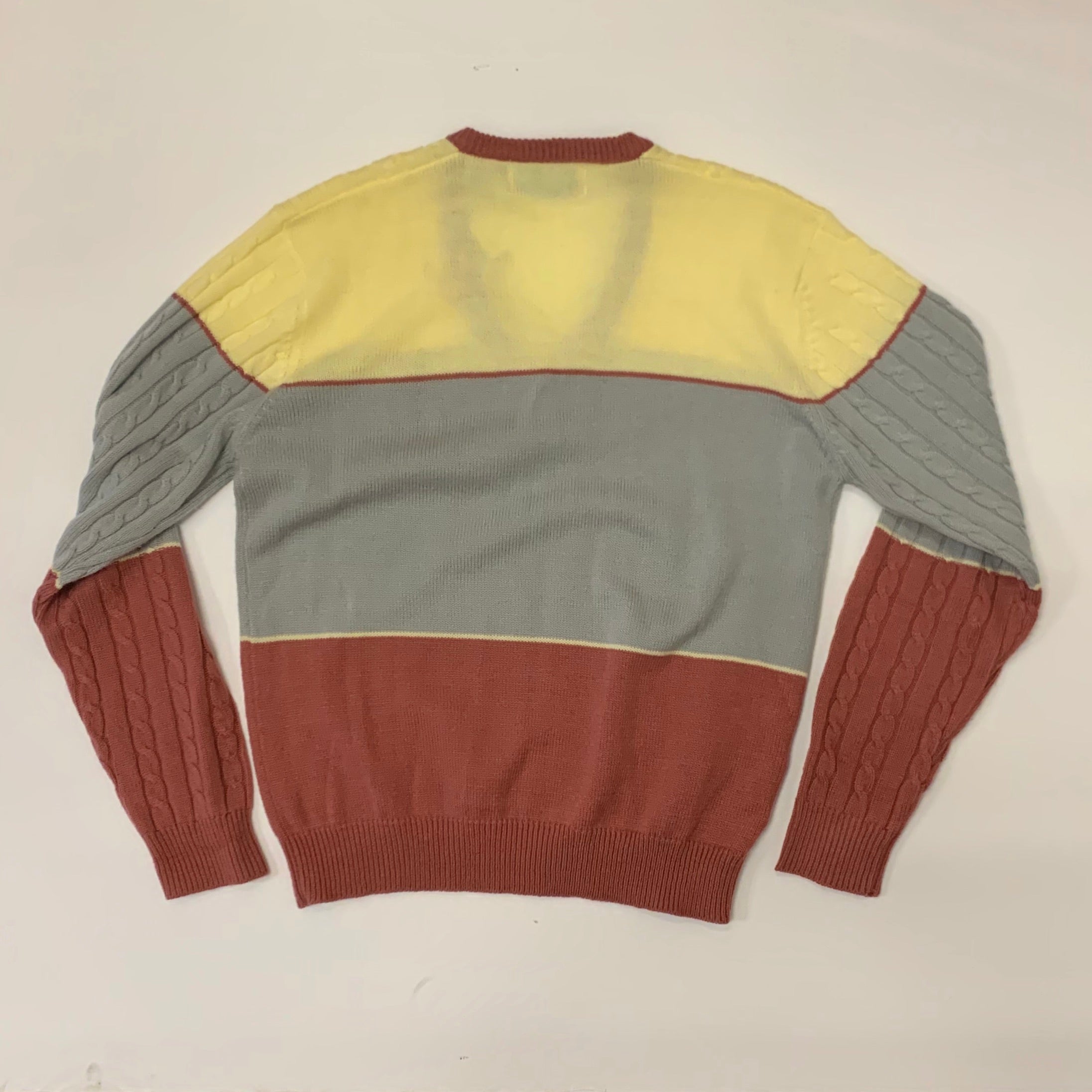 Vintage: 80 s Player s Club V-Neck Cable Knit Sweater