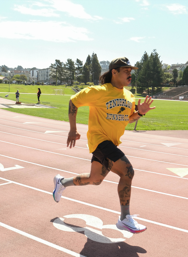 Tilted Brim Runners Club T-Shirt -- Varsity Gold