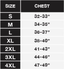 Womens Tank Top Size chart