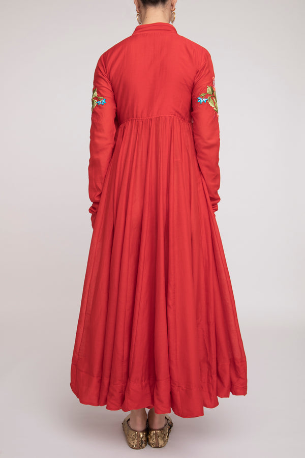 Ouns Cotton Red Dress