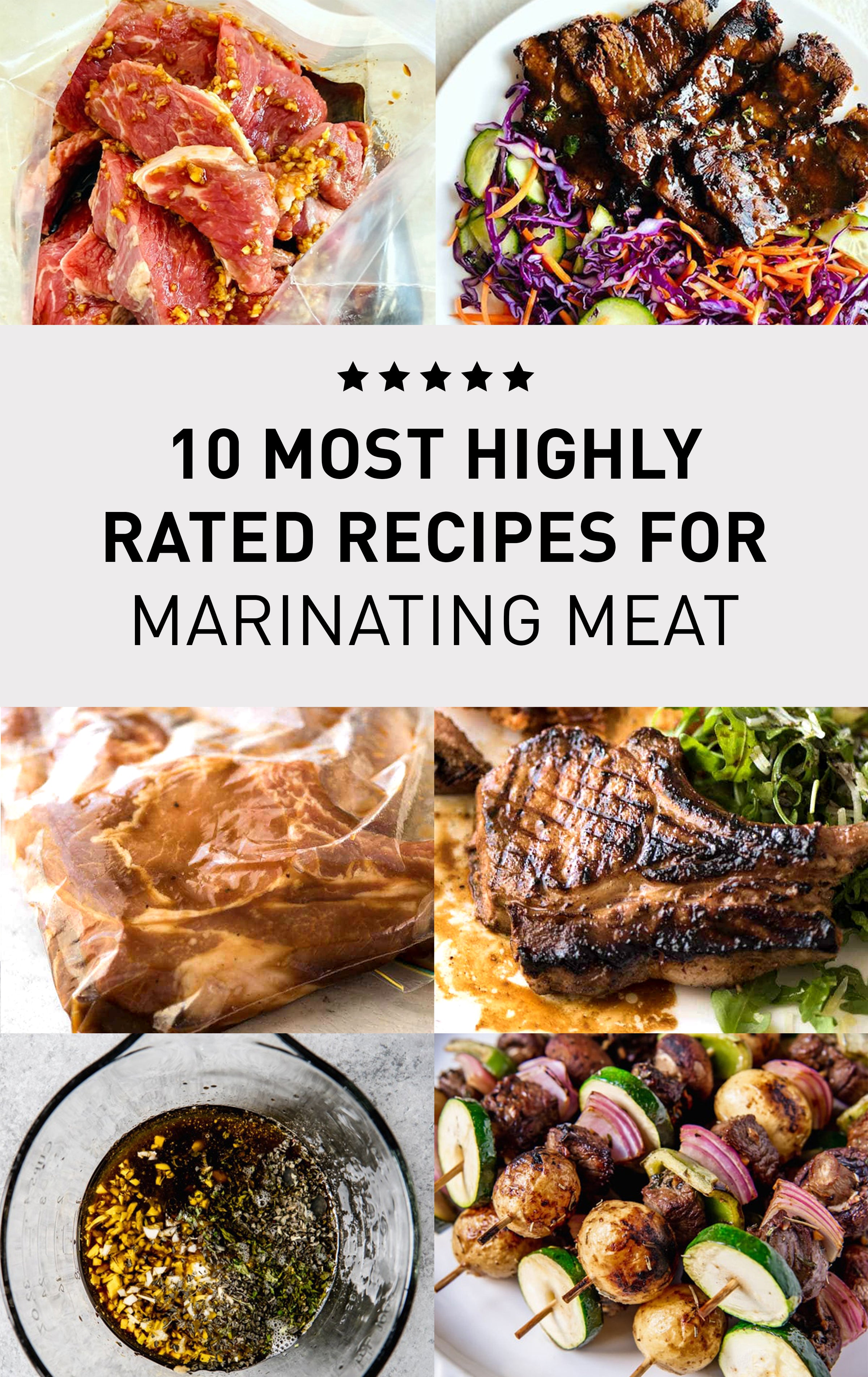 10 most highly rated recipes for marinating meat 