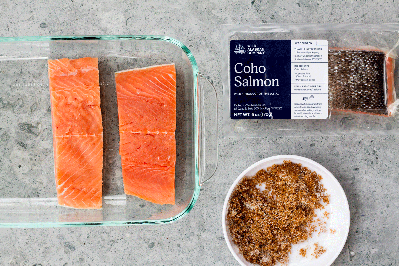 making salmon brine for Ginger Miso Smoked Salmon on the Grill