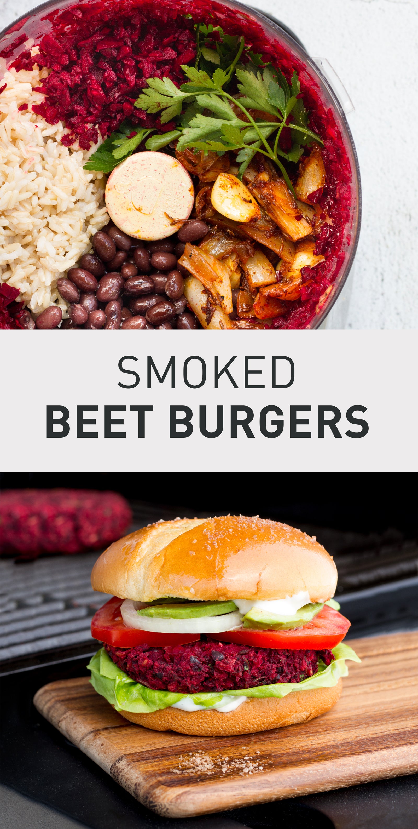 smoked beet burger recipe Pinterest