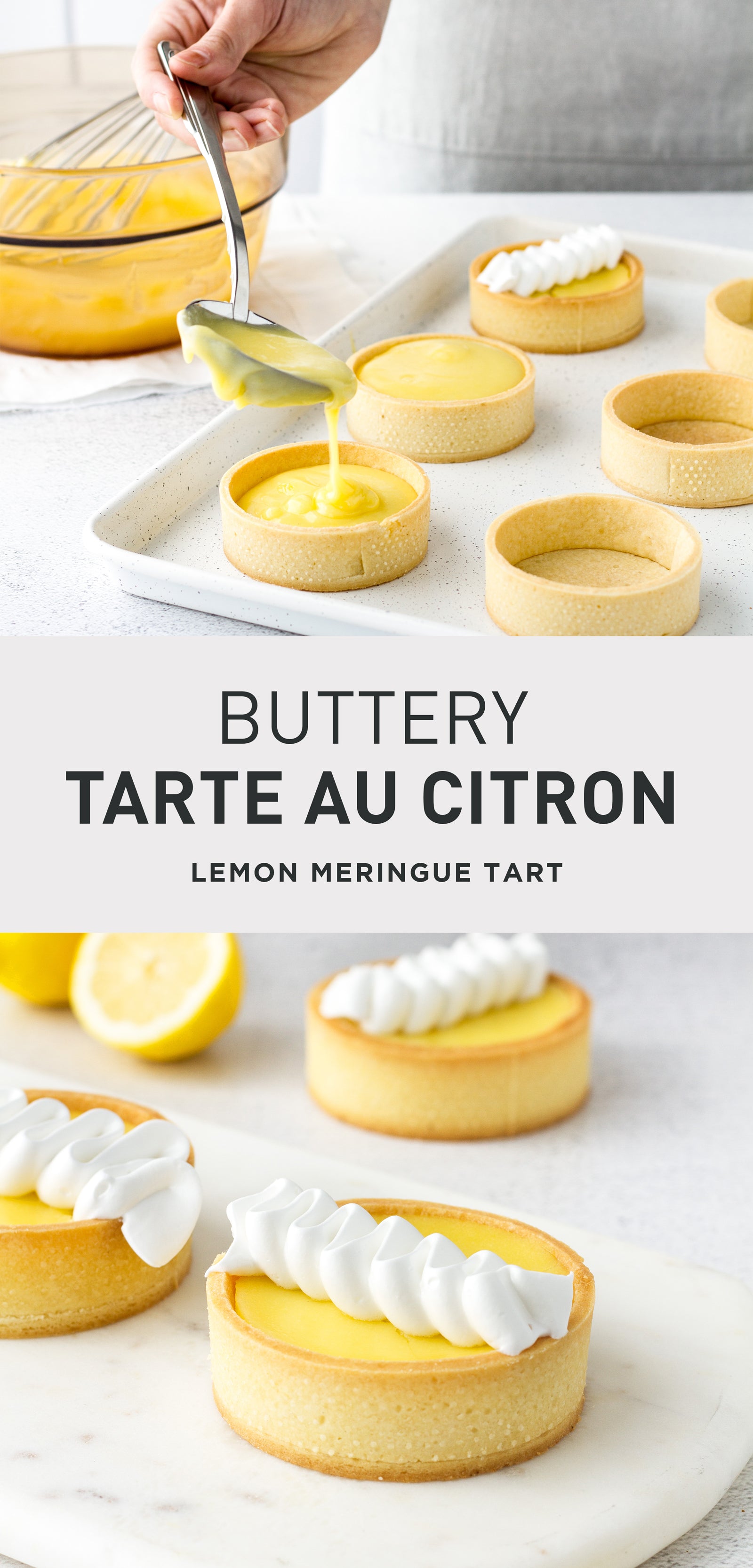 lemon meringue tart pinterest image