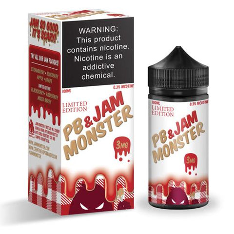 PB & Strawberry Jam - Jam Monster 100ml | Vape Junction