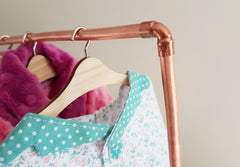 use copper pipe to make a dolls clothes rail