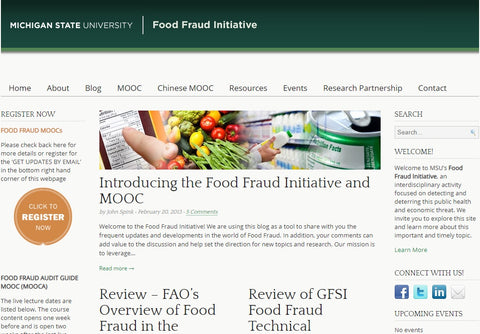 Michigan State University Food Fraud Initiative