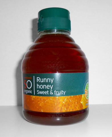 Honey in plastic bottle