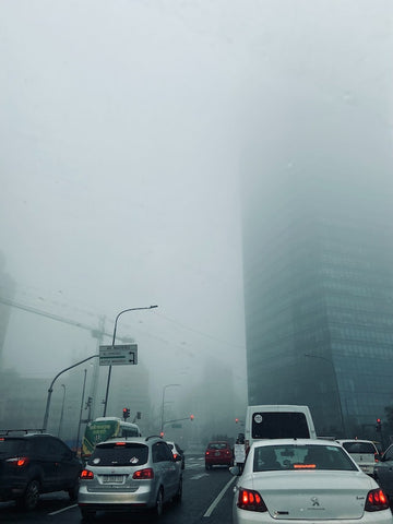 air pollution in a city