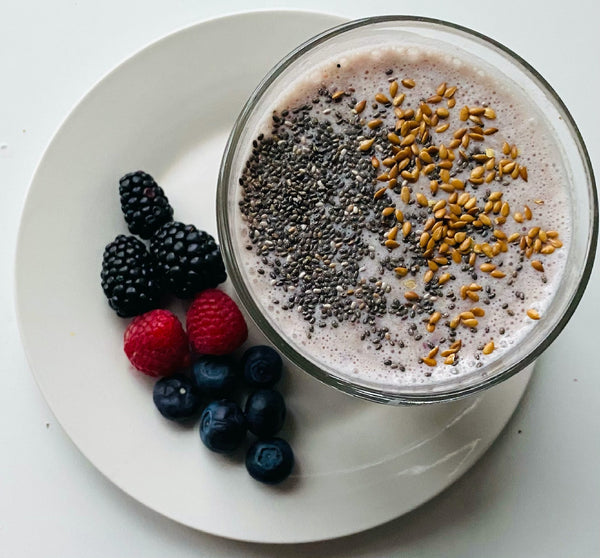 flaxseed in cereal with fruit