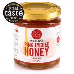 Latin Honey Shop Roher Bio-Rosa-Litschi-Honig aus Mexiko