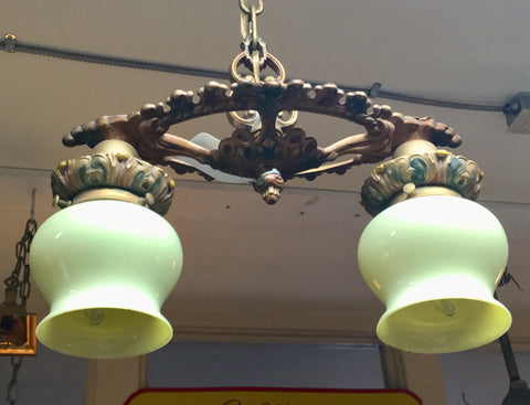 Custard Glass Hanging Light