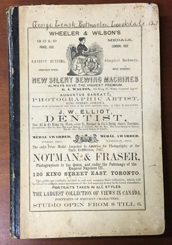 1869-70 County of Ontario Directory