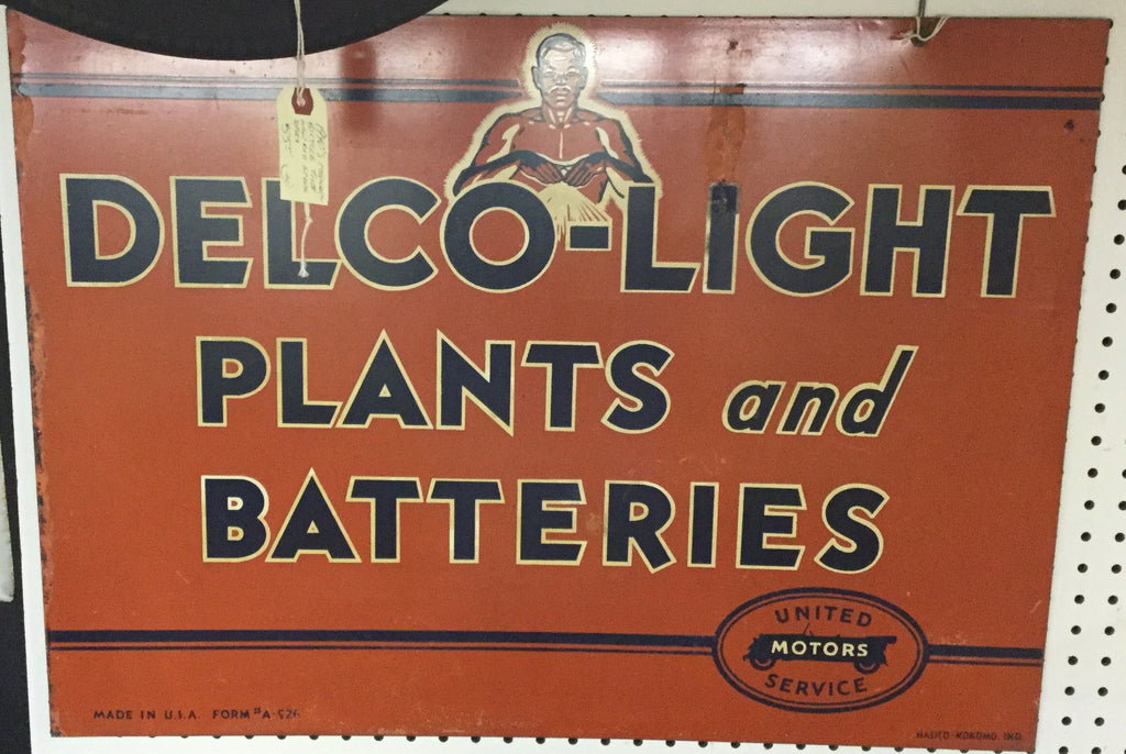 Delco Light Metal Sign